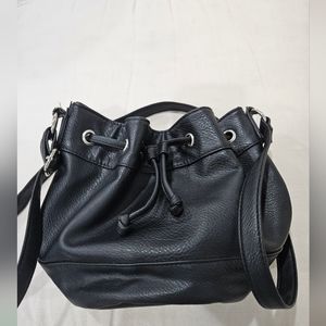 Candies Black hobo bucket bag